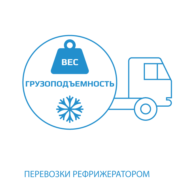 изображение типов грузоподъемности автомобилей, применяемых в температурных грузоперевозках по России на автомобиле