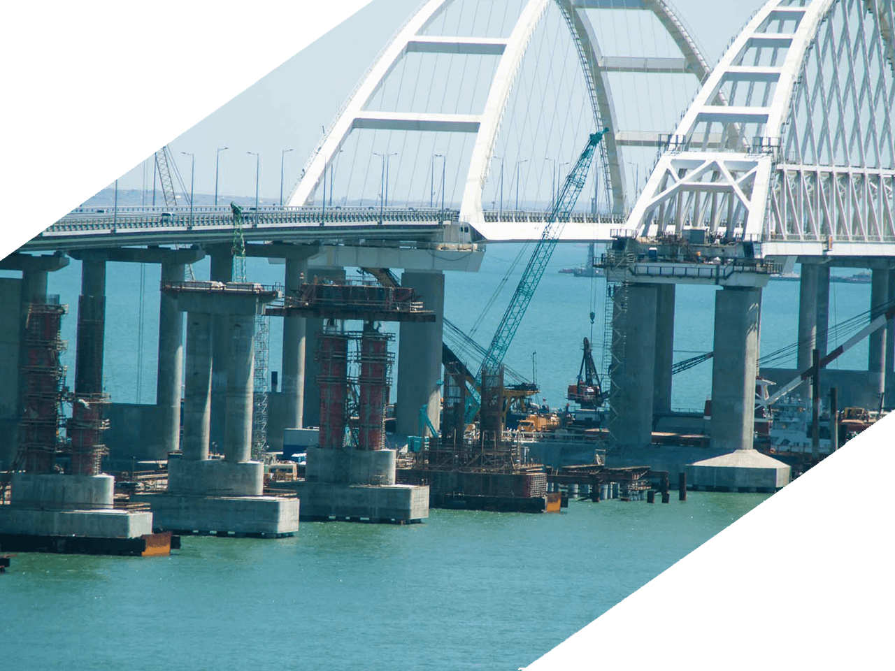фото места доставки груза для строительтва моста в крым